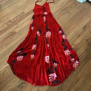 Free People spaghetti strap mid length summer dress
